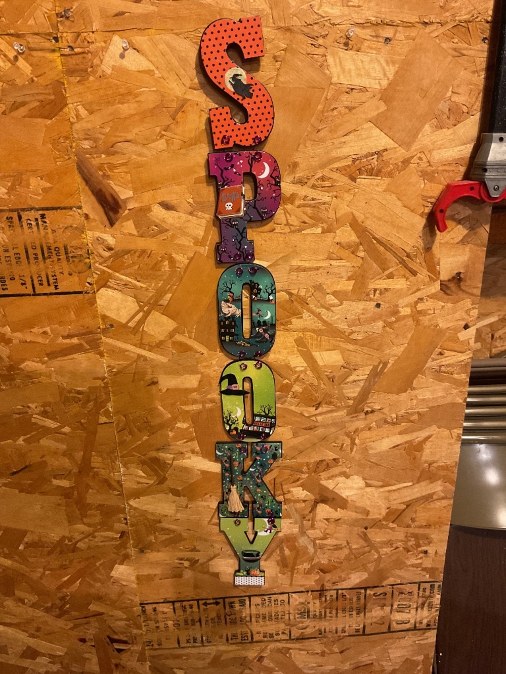 Halloween wooden wall hanging
